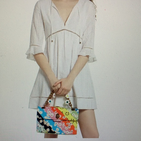 KURT GEIGER LONDON FLORAL RAINBOW SMILEY B… - Picture 8 of 16